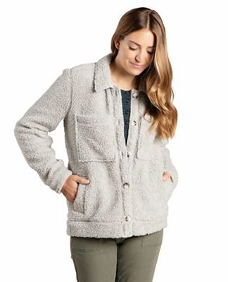 Toad & Co Women's Sespe Sherpa Shirt Jacket - Medium - Light Heather Grey product image