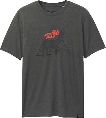 Prana Men's Buck Wild Journeyman 2 Tee - Small - Charcoal Heather F21 product image