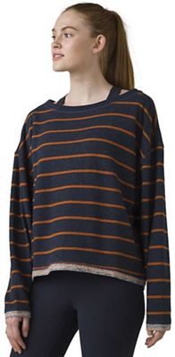 Prana Women's Cozy Up Polmdale Top - Medium - Nautical Heather Stripe product image