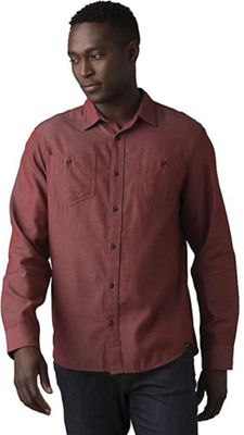 Prana Men's Dolberg Flannel Shirt - Slim - Large - Rhubarb Heather product image