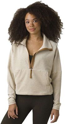 Prana Women's Escambia Half Zip Top - XL - Au Lait Heather product image