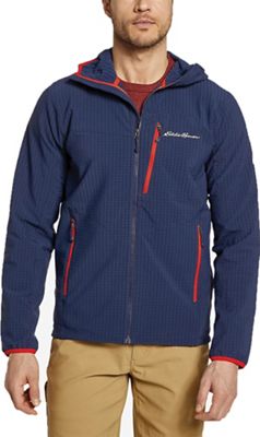 Eddie Bauer First Ascent Men's Sandstone Backbone Grid Hoodie - Small - Med Indigo product image