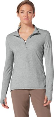 Royal Robbins Women's Venturelayer 200 1/4 Zip LS Top - Medium - Lt Pelican Heather product image