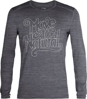 Icebreaker Men's 200 Oasis Move To Natural LS Crewe - XL - Gritstone Heather product image