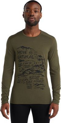 UPC 195436000158 product image for Icebreaker Men's 200 Oasis Travel Diaries LS Crewe - Large - Loden | upcitemdb.com