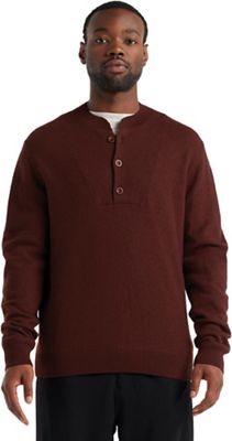 Icebreaker Men's Abbeyfield Half Button Sweater - Small - Espresso product image