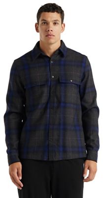 Icebreaker Men's Dawnder LS Flannel Shirt Plaid - Small - Jet Heather product image