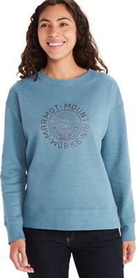 Marmot Women's Mountain Works Crew-Neck Sweatshirt - Small - Cascade Blue Heather product image