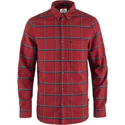 Fjallraven Men's Ovik Comfort Flannel Shirt - Large - Red Oak/Navy product image