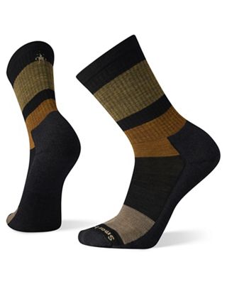 Smartwool Men's Everyday Blocked Stripe Crew Sock - Large - Black product image