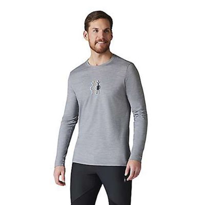 Smartwool Men's Merino Sport 150 Smartwool Logo LS Graphic Tee - XL - Light Grey Heather product image
