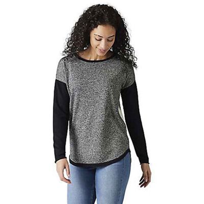 Smartwool Women's Shadow Pine Colorblock Sweater - Medium - Black / Natural Marl product image