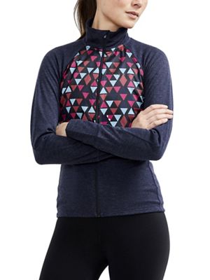 Craft Sportswear Women's Adv Bike Subz Wool LS Jersey - Large - Blaze / Multi product image