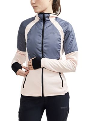 Craft Sportswear Women's Adv Hybrid Thermal Midlayer Hoodie - Medium - Norit / Gum product image