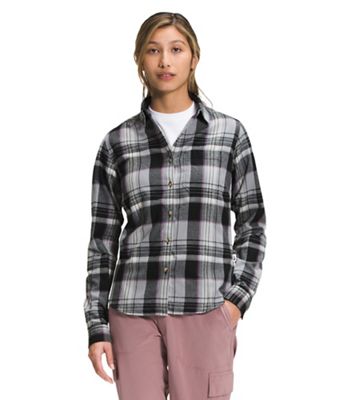 The North Face Women's Berkeley LS Girlfriend Shirt - XS - Meld Grey Large Half Dome Plaid product image