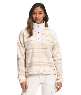 The North Face Women's Printed Cragmont Fleece 1/4 Snap Top - Large - Gardenia White TNF Mountain Fairisle Print product image