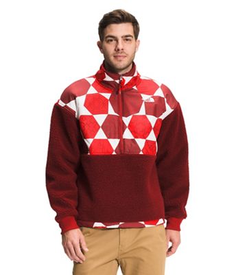 The North Face Men's Printed Platte Sherpa 1/4 Zip Jacket - Medium - Fiery Red IC Geo Print product image