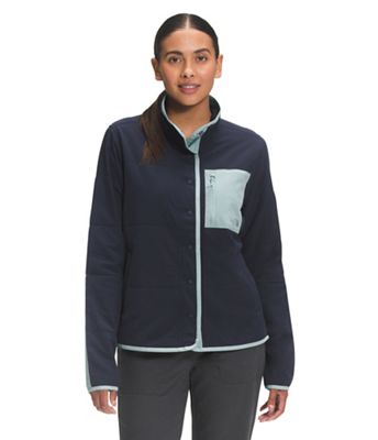 The North Face Women's Snap-Front Mountain Sweatshirt - Large - Aviator Navy / Silver Blue product image