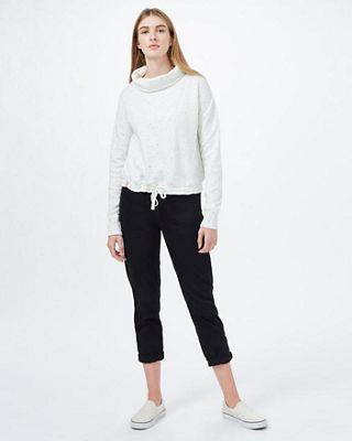 Tentree Women's Speckled Cowl Neck Fleece - Large - Cloud White Fleck product image