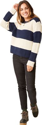 Carve Designs Women's Walsh Stripe Sweater - Medium - Navy Bold Stripe product image