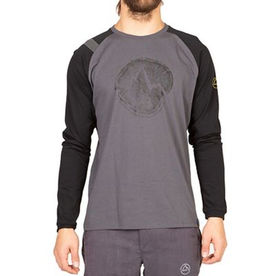La Sportiva Men's Cross Section Long Sleeve Tee - Small - Carbon / Moss product image