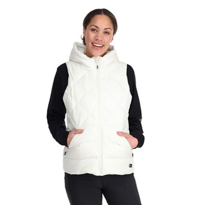 Outdoor Research Women's Coldfront Hooded Down Vest - XXL - Snow product image