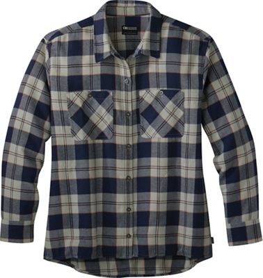 Outdoor Research Women's Feedback Flannel Shirt - XL - Sand Plaid product image
