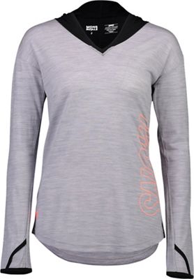 Mons Royale Women's MTN x Hood LS Top - Small - Black / Grey Marl product image