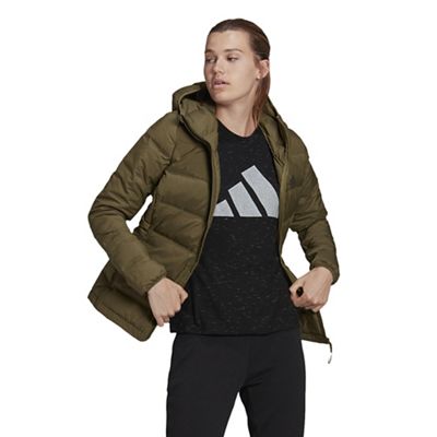 Adidas Women's Helionic Melange Down Jacket - Large - Carbon / Focus Olive product image