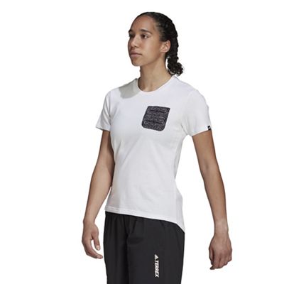 Adidas Women's Terrex Pocket Tee - Small - White / Black product image