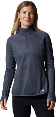 Mountain Hardwear Women's AirMesh 1/4 Zip Top - Large - Blue Slate product image