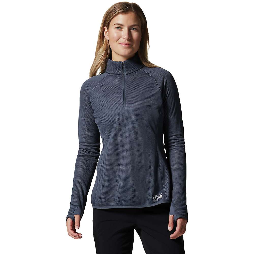 Mountain Hardwear Women's AirMesh 1/4 Zip Top - Large - Blue Slate product image