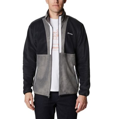Columbia Men's Back Bowl Full Zip Fleece Jacket - Medium - Black / City Grey / White product image