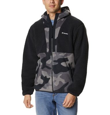 Columbia Men's Backbowl Sherpa Full Zip Hoodie - Small - Black / Black Mod Camo Print product image