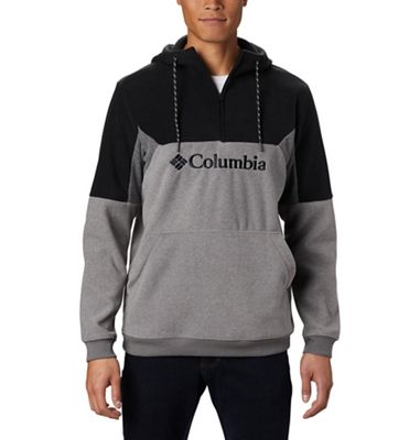 Columbia Men's Lodge II Fleece Hoodie - Small - City Grey Heather / Black / Shark Heather product image