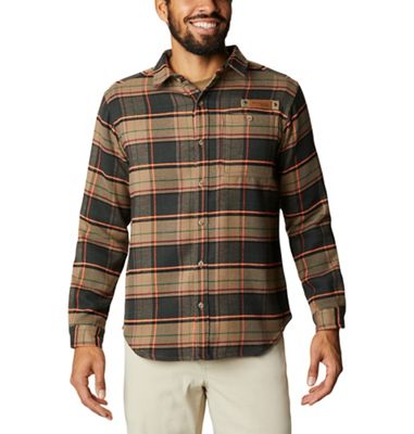 Columbia Men's Roughtail HW Field Flannel LS Shirt - Medium - Phg Orange Plaid product image