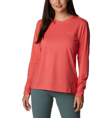 Columbia Women's Sun Trek LS Tee - Medium - Red Hibiscus Heather product image