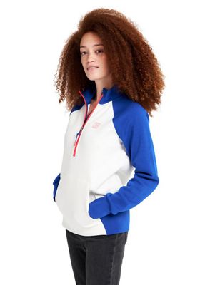 Burton Women's Lowball Quarter-Zip Crew Top - Large - Cobalt Blue / Stout White product image