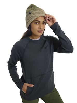 Burton Women's Multipath Grid Crewneck Fleece Top - Small - True Black product image