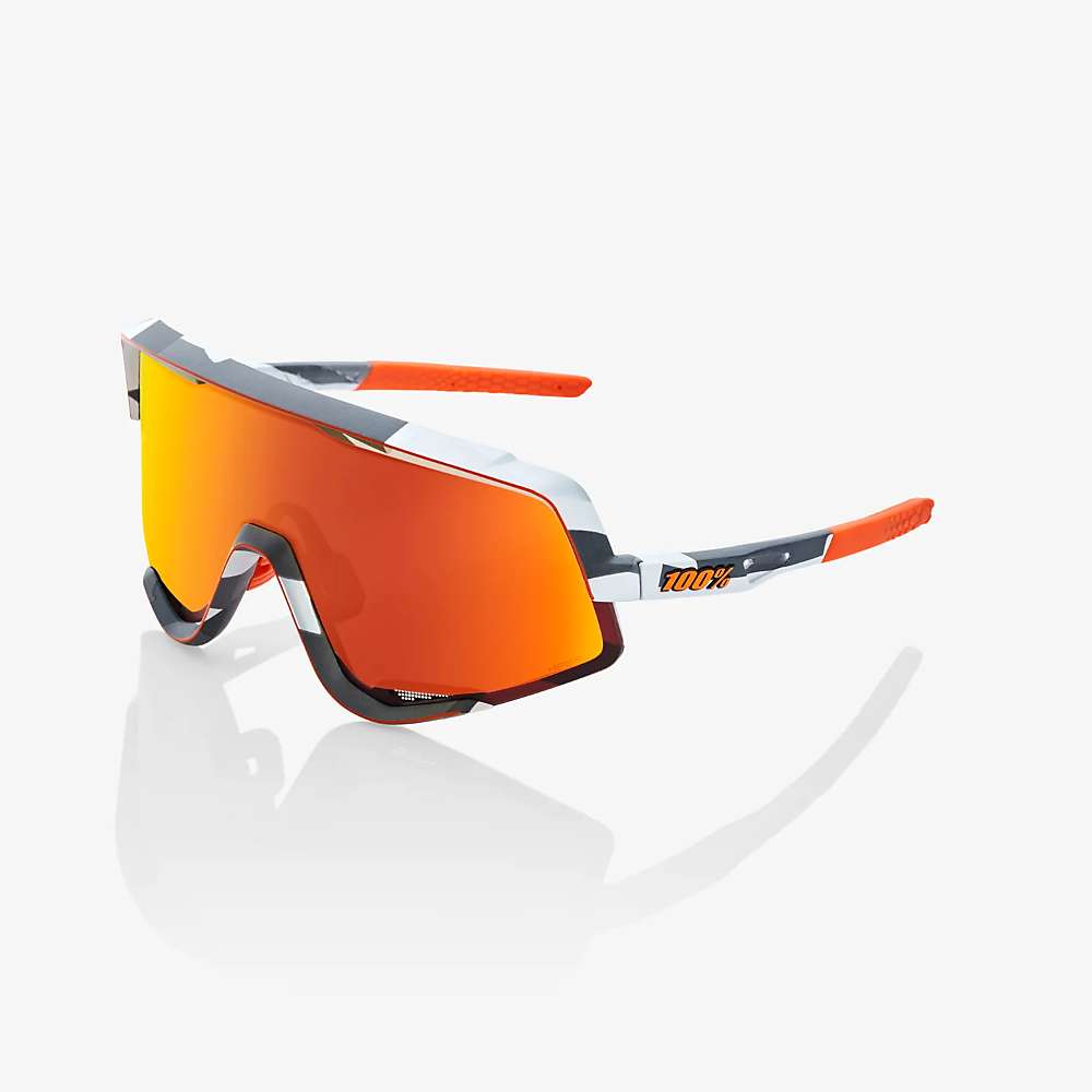 Image of 100% Glendale Sunglasses - One Size - Soft Tact Grey Camo / Hiper Red Multilayer Lens