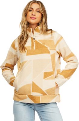 Billabong Women's Boundary Mock Half Zip 2 Pullover Sweashirt - Small - Vintage Gold product image