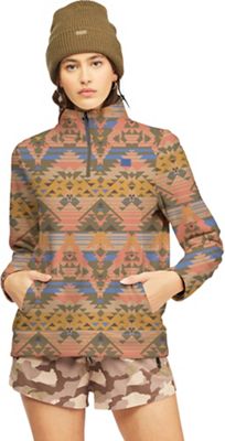 Billabong Women's Boundary Mock Half Zip 2 Pullover Sweashirt - Large - Apricot Blush product image