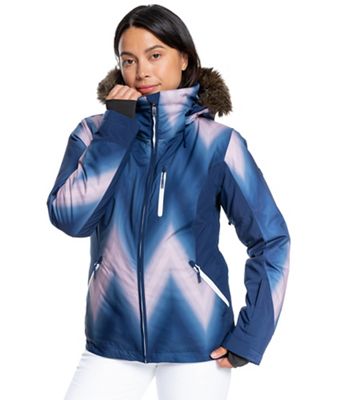 Roxy Women's Jet Ski Premium Jacket - Large - Medieval Blue Chevron product image