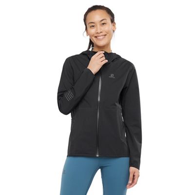 Salomon Women's Bonatti Waterproof Jacket - Small - Black / Mallard Blue product image