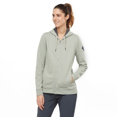 Salomon Women's Essential Warm Salomon Full Zip Hoodie - Large - Wrought Iron / Heather product image