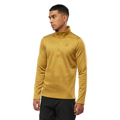 Salomon Men's Essential Seamless Half Zip Top - XL - Cumin / Heather product image