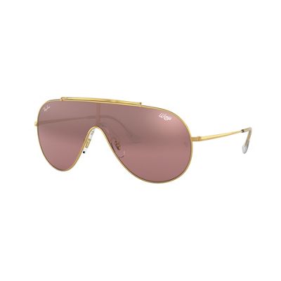 Ray Ban Wings II Sunglasses - One Size - Gold/Pink Gradient Mirror Lens