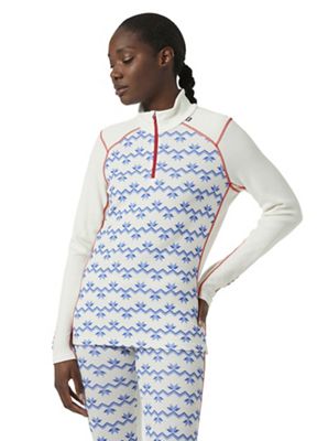 Helly Hansen Women's Lifa Merino Midweight Graphic 1/2 Zip Top - Large - Off White Origami Flower product image