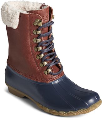 Sperry Women's Saltwater Tall Leather Boot - 7 - Red / Navy product image
