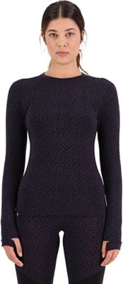 Mons Royale Women's Cascade LS Top - Large - Arctic Leopard product image